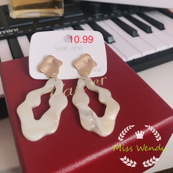 925 sliver earrings Korean style - Picture 1 of 7